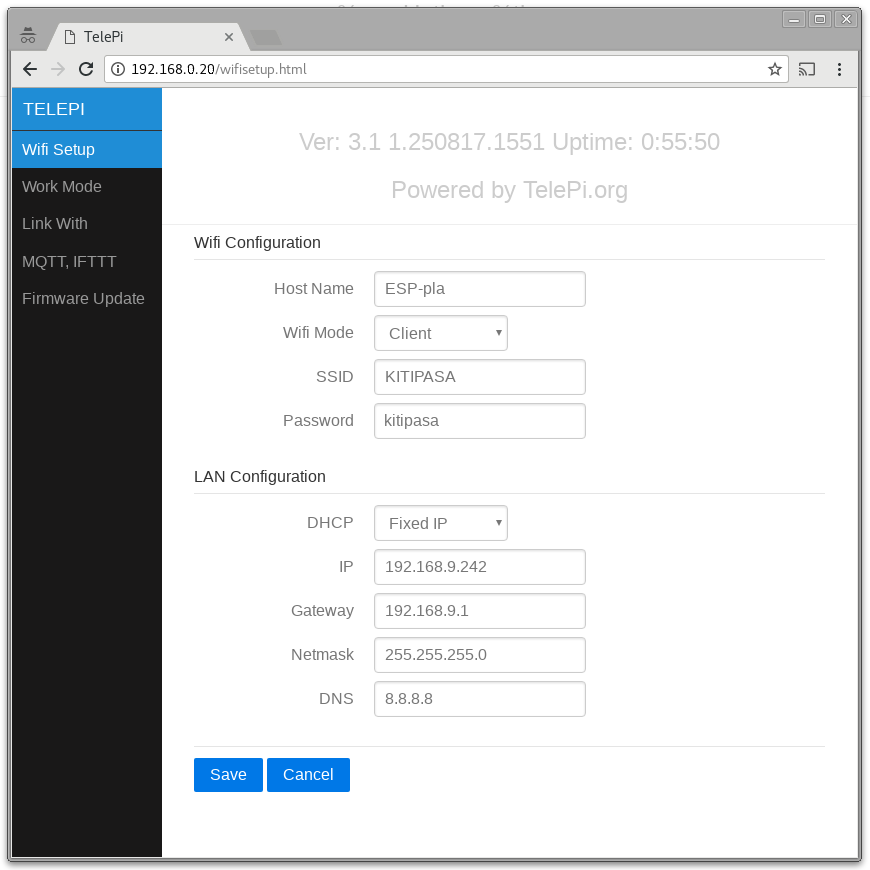 elePi Web Config